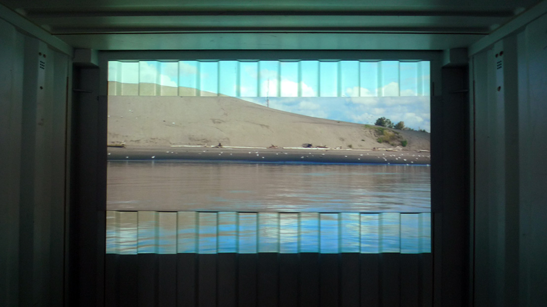 Island, Installation View, Still from Video Projection