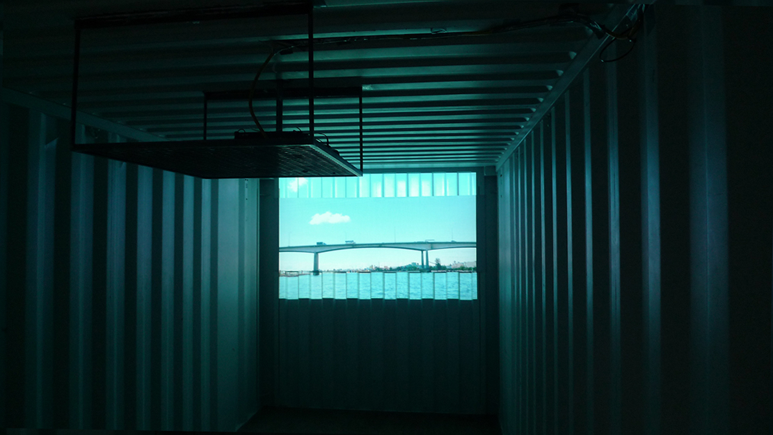 Island, Installation View, Still from Video Projection